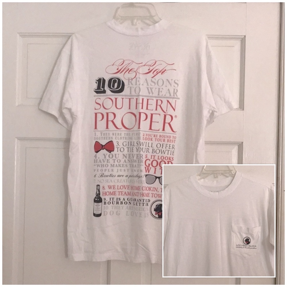 SOUTHERN PROPER Top Ten Reasons Tee in White